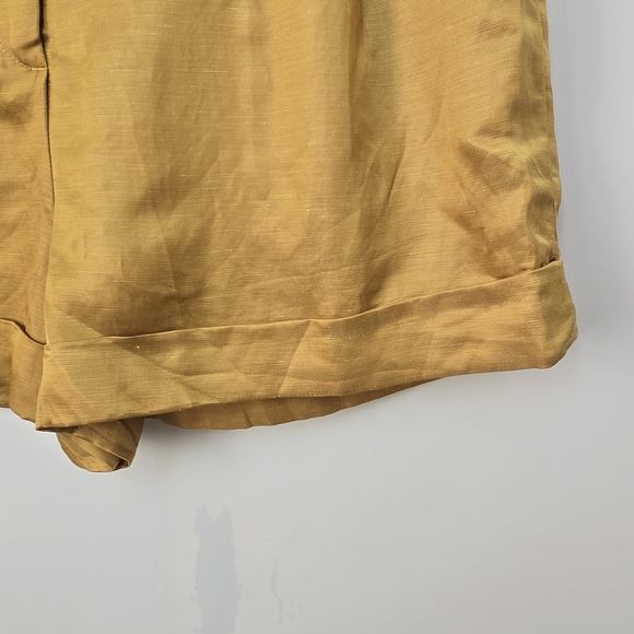 J. Crew NWT Gold High Waist Pleated Shorts With Pockets, Sz 8 - Picture 6 of 8